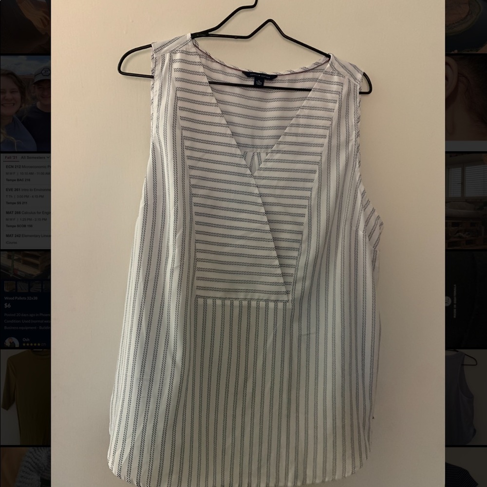blue & white tank